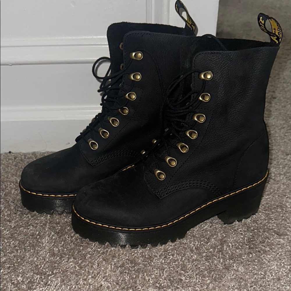 Dr. Martens Black Leather Women's Boots